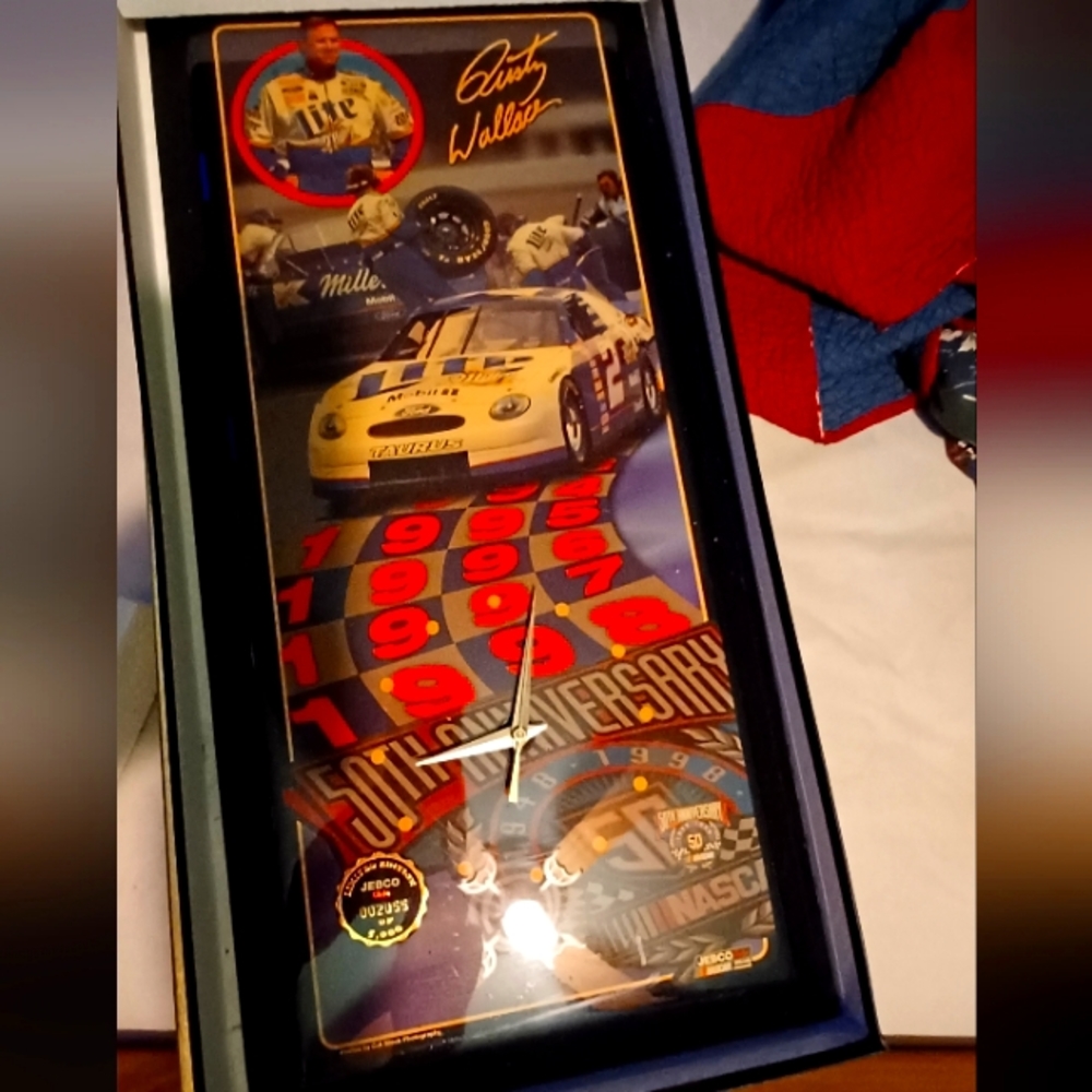 Nascar clock Dusty Wallace